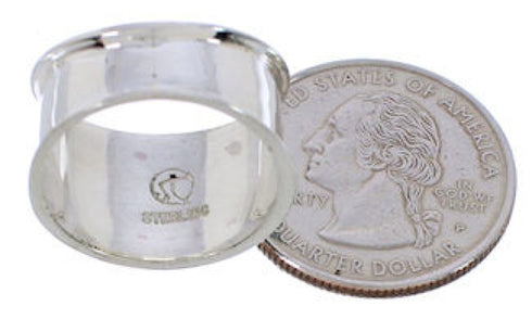 Genuine Sterling Silver Southwestern Turquoise Ring Size 7-3/4 TX28156